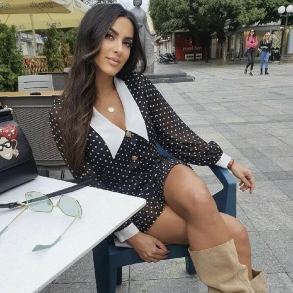 ZARA Polka Dot Dress - Picture 7 of 15